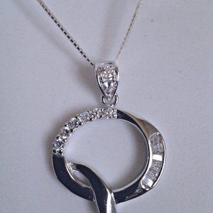 COPY - CZ 925 SILVER INITIAL Q NECKLACE